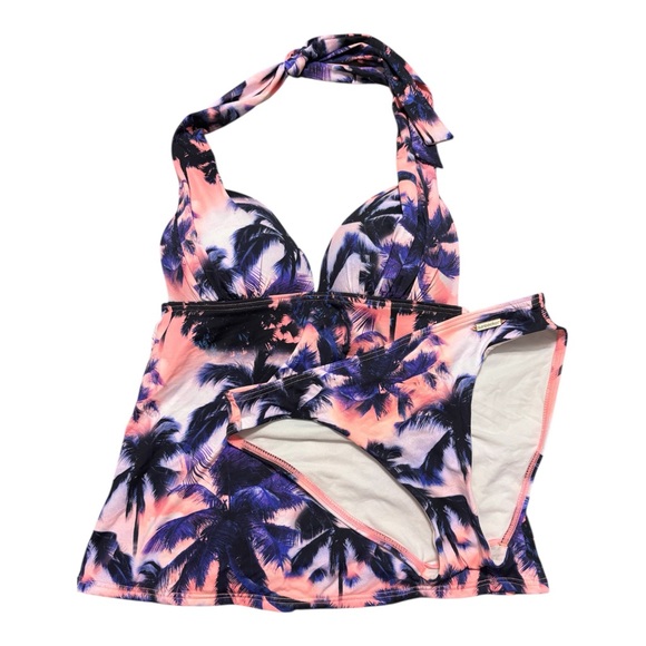 Sunseeker Other - Sunseeker two piece swimsuit US 8 EUR 36 purple pink ombré Palm Trees